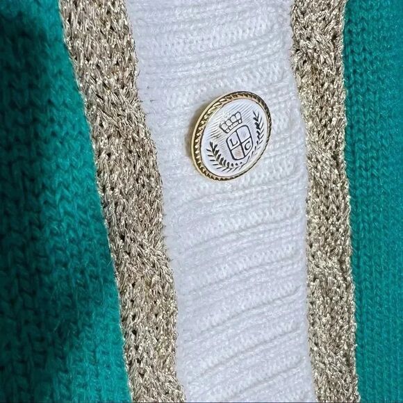 Sideffects Oversized Green-Gold Cardigan Size M/L FINAL PRICE 🎈 - Picture 5 of 8